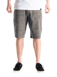 Meatfly pánské kraťasy Bobber Infinity Camo Grey | Šedá | Velikost 34 | 100% bavlna
