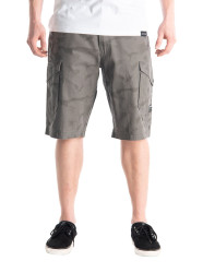 Meatfly pánské kraťasy Icon Infinity Camo Grey | Šedá | Velikost 32 | 100% bavlna