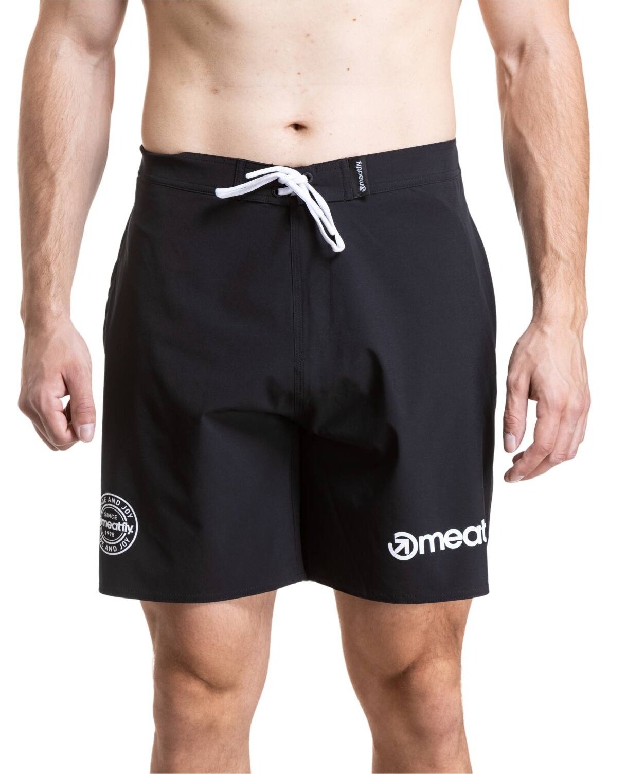 Meatfly pánské plavky Ernie Boardshorts 19" Black | Černá | Velikost S