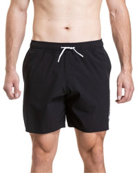 Meatfly pánské plavky Keith Boardshorts 17" Black / White | Černá | Velikost S