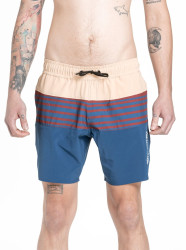 Meatfly pánské plavky Keith Boardshorts 17" Navy / Latte | Modrá | Velikost S