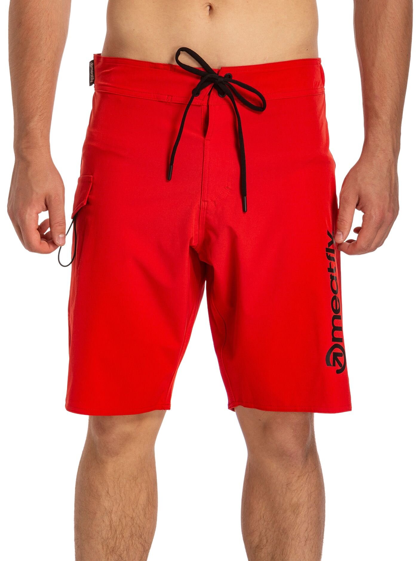 Meatfly pánské plavky Mitch Boardshorts 21" Red | Černá | Velikost S