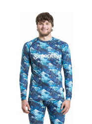 Meatfly pánské termo tričko Avery Blue Mountains | Modrá | Velikost S