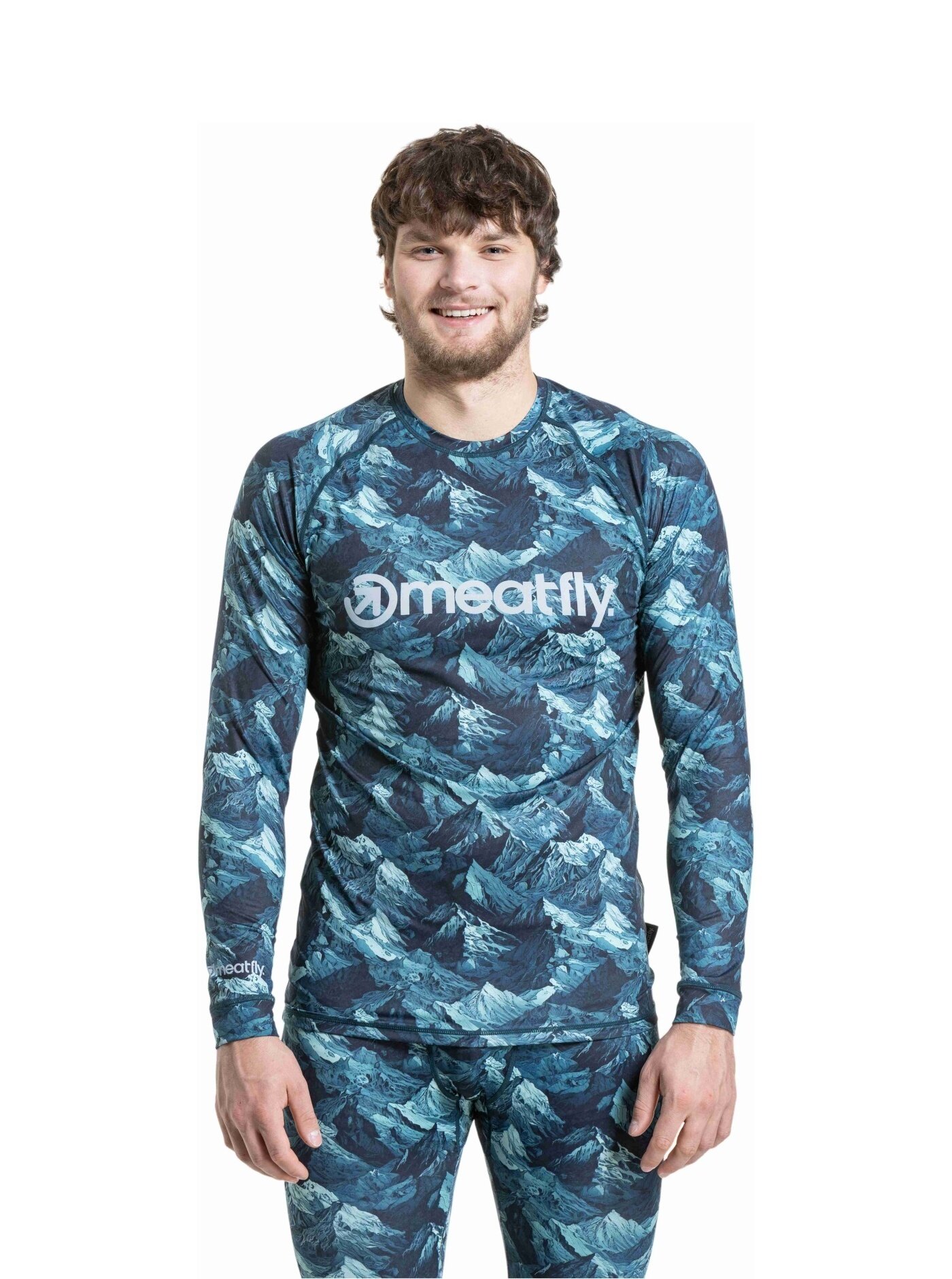 Meatfly pánské termo tričko Avery Green Mountains | Zelená | Velikost S