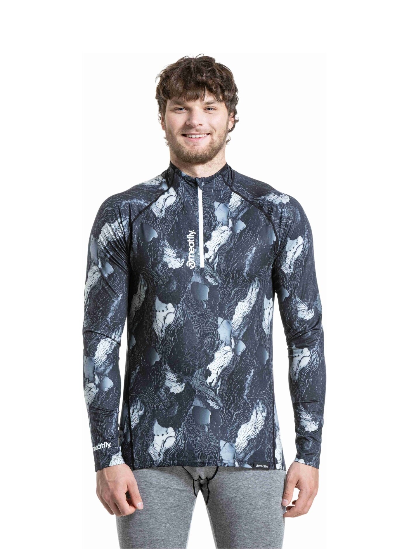 Meatfly pánské termo tričko Ethan Deep Lake | Modrá | Velikost S