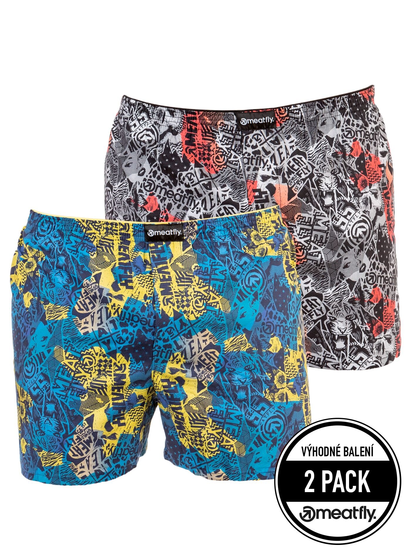 Meatfly pánské trenýrky Agostino B - Mosh | Šedá | Velikost S