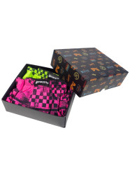 Meatfly pánské trenýrky Agostino Checkered Gift Pack | Růžová | Velikost L