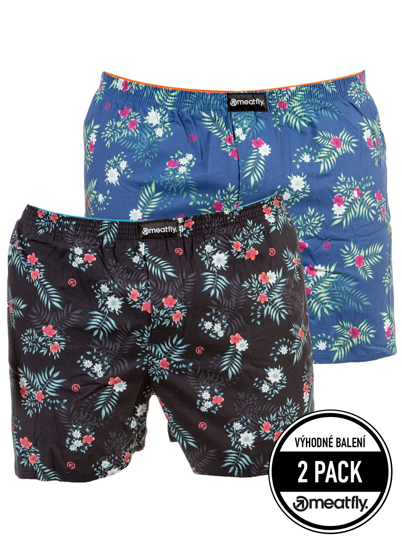 Meatfly pánské trenýrky Agostino E - Herb | Černá | Velikost S