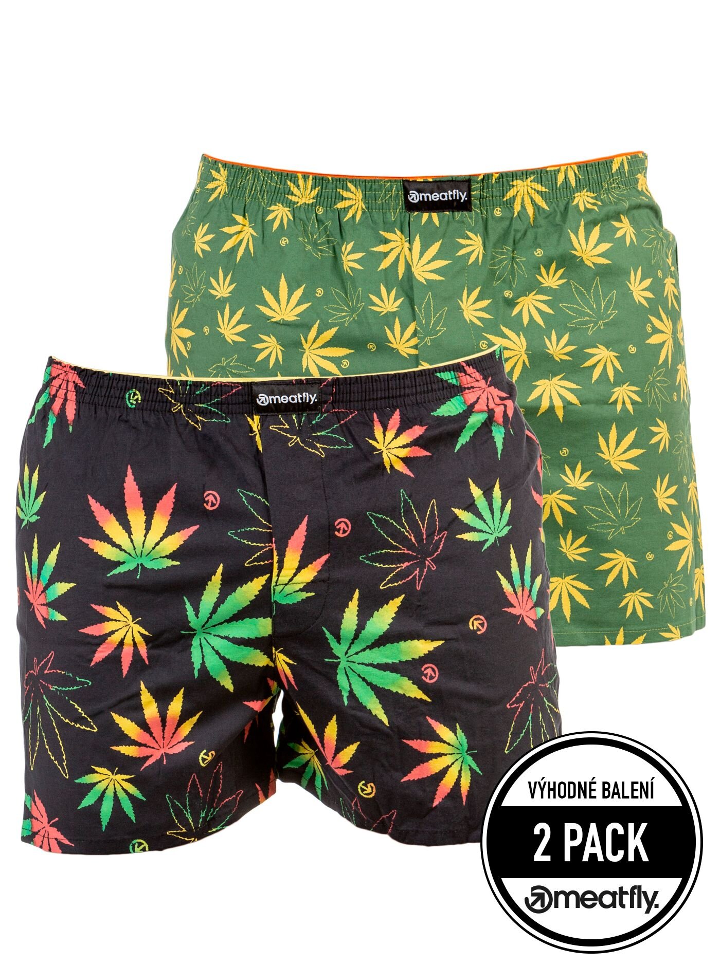 Meatfly pánské trenýrky Agostino F - Leafs | Mnohobarevná | Velikost S