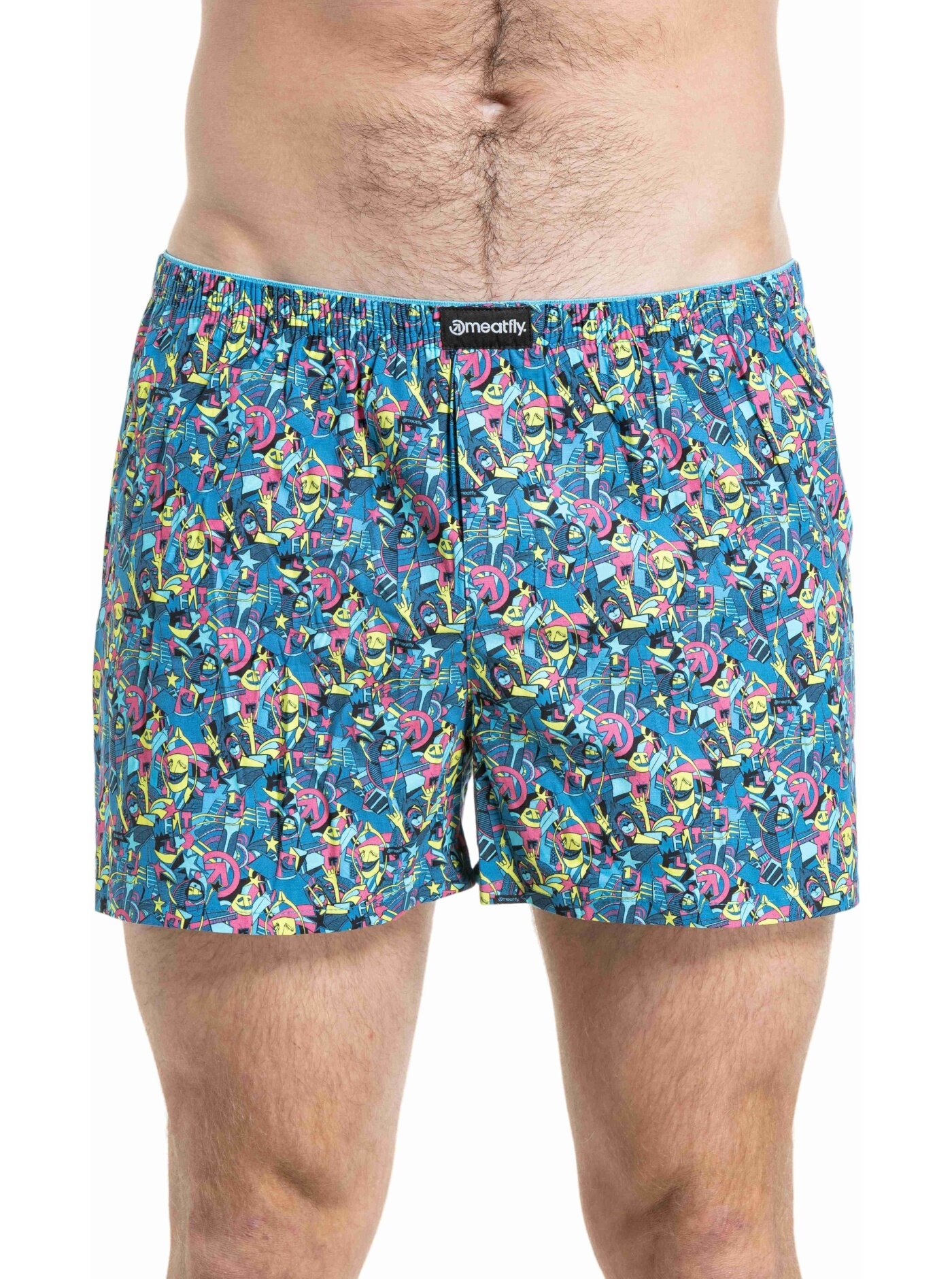 Meatfly pánské trenýrky Agostino Pink Partyboi / Cityboi Double Pack | Mnohobarevná | Velikost S