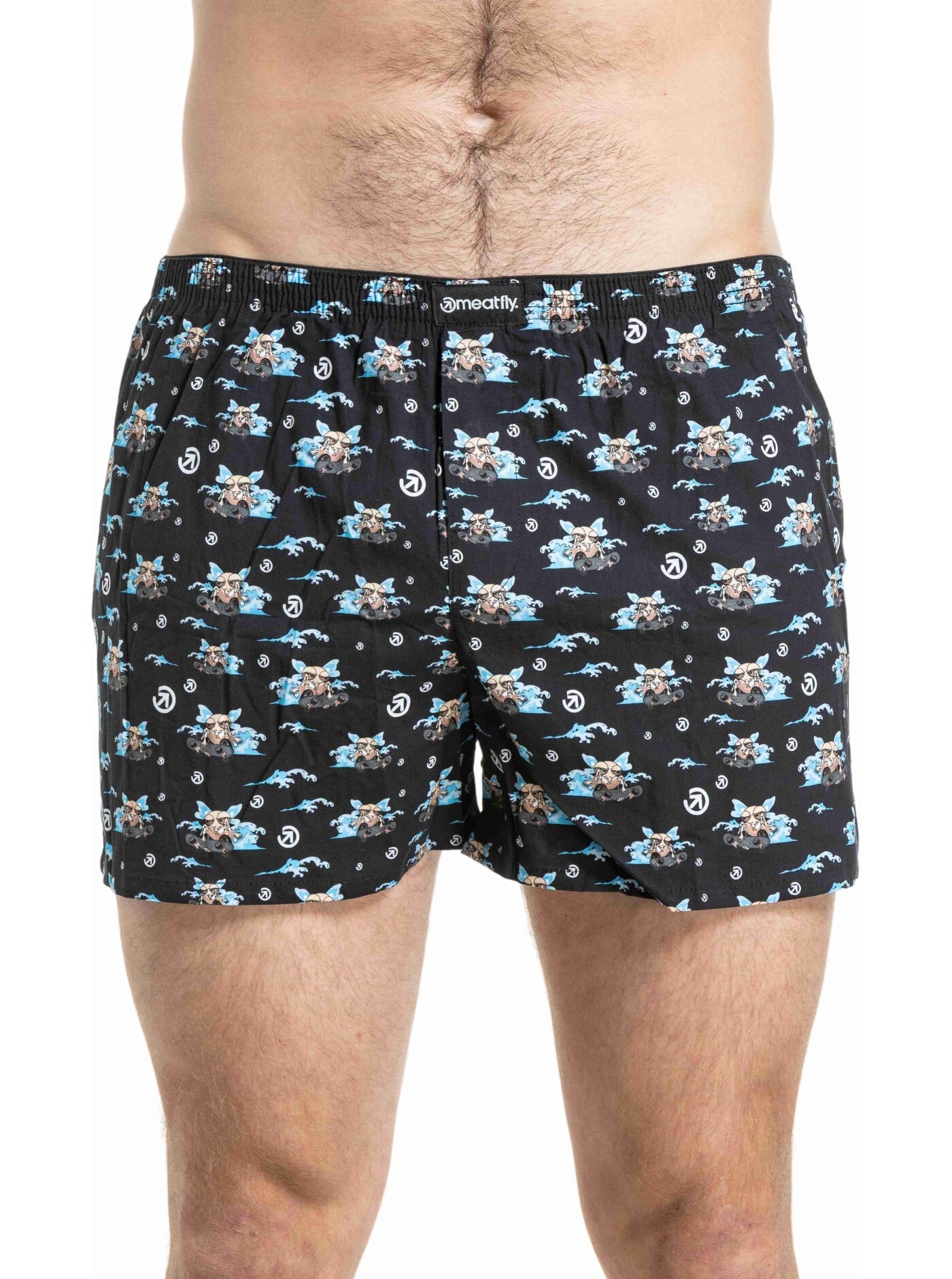 Meatfly pánské trenýrky Agostino SK8 Skeleton / Fly Double Pack | Mnohobarevná | Velikost S