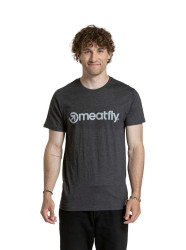 Meatfly pánské tričko MF Logo Charcoal Heather | Šedá | Velikost S