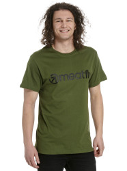 Meatfly pánské tričko MF Logo Olive | Zelená | Velikost S | 100% bavlna