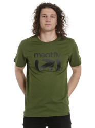Meatfly pánské tričko Podium Olive | Zelená | Velikost S | 100% bavlna