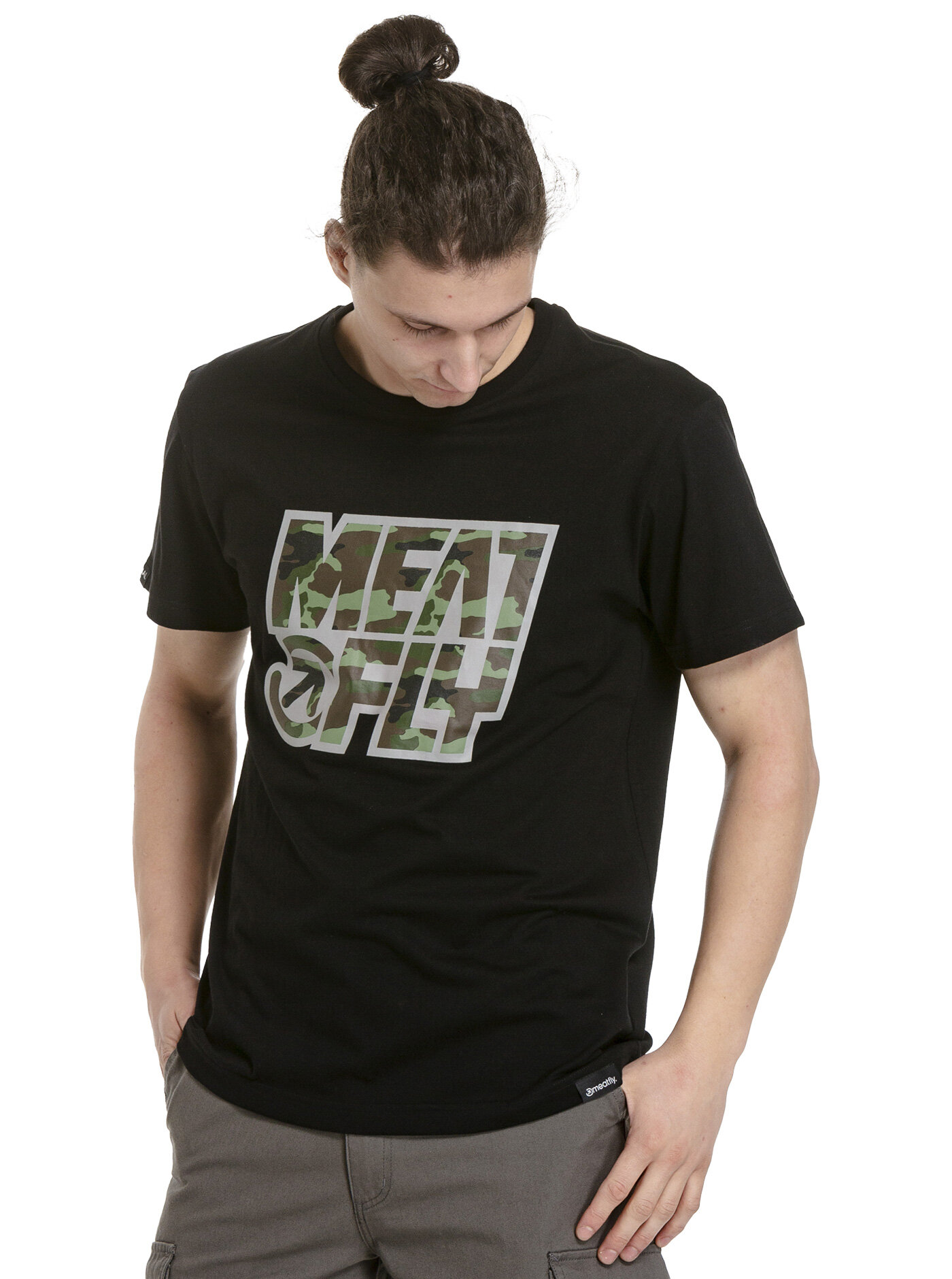 Meatfly pánské tričko Repash Black | Černá | Velikost XS | 100% bavlna