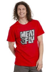 Meatfly pánské tričko Repash Bright Red | Červená | Velikost S | 100% bavlna