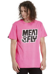 Meatfly pánské tričko Repash Neon Pink | Růžová | Velikost XXS | 100% bavlna