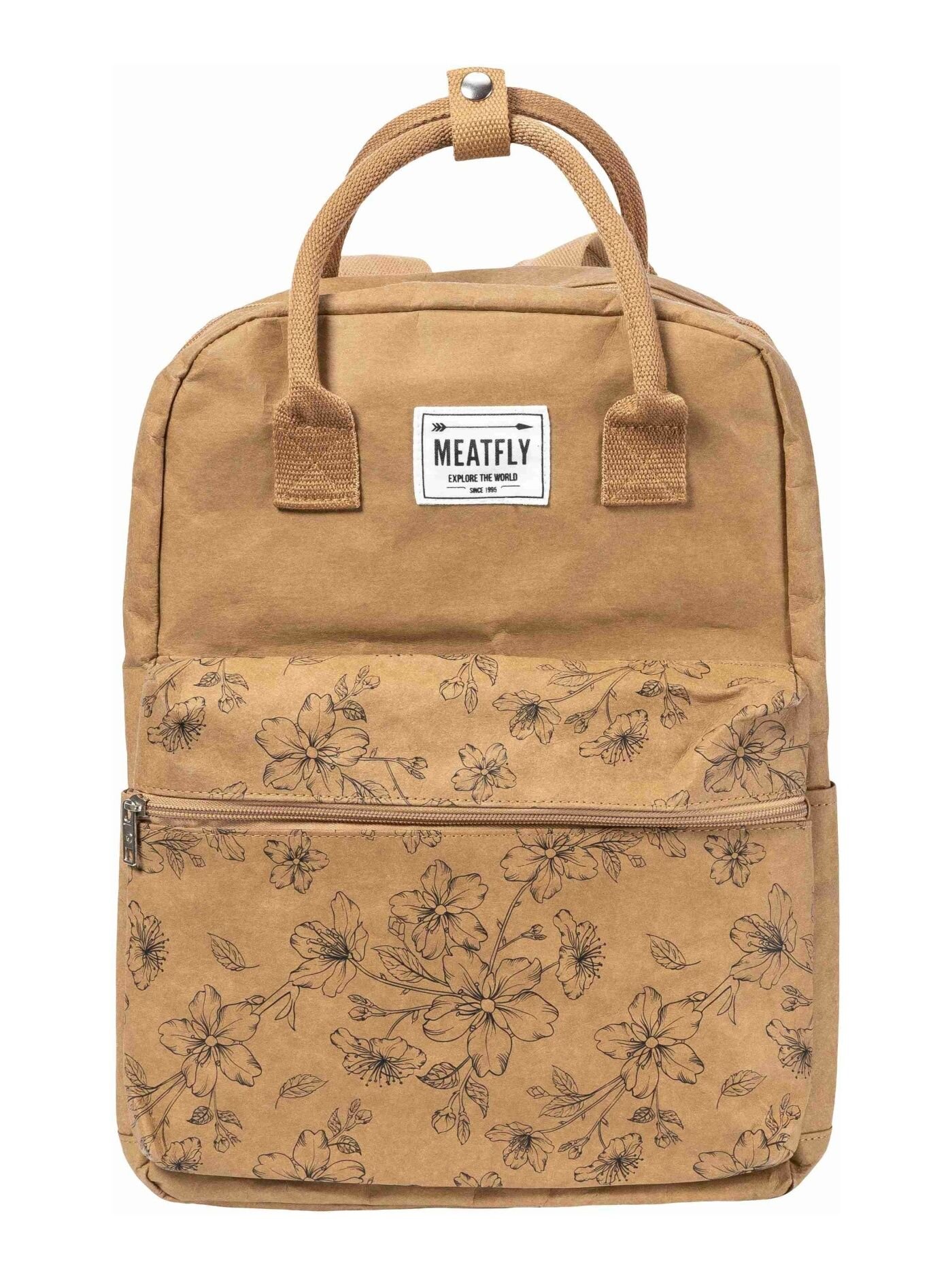 Meatfly papírový batoh Cheery Blossom Brown 18 L | Hnědá | Objem 18 L