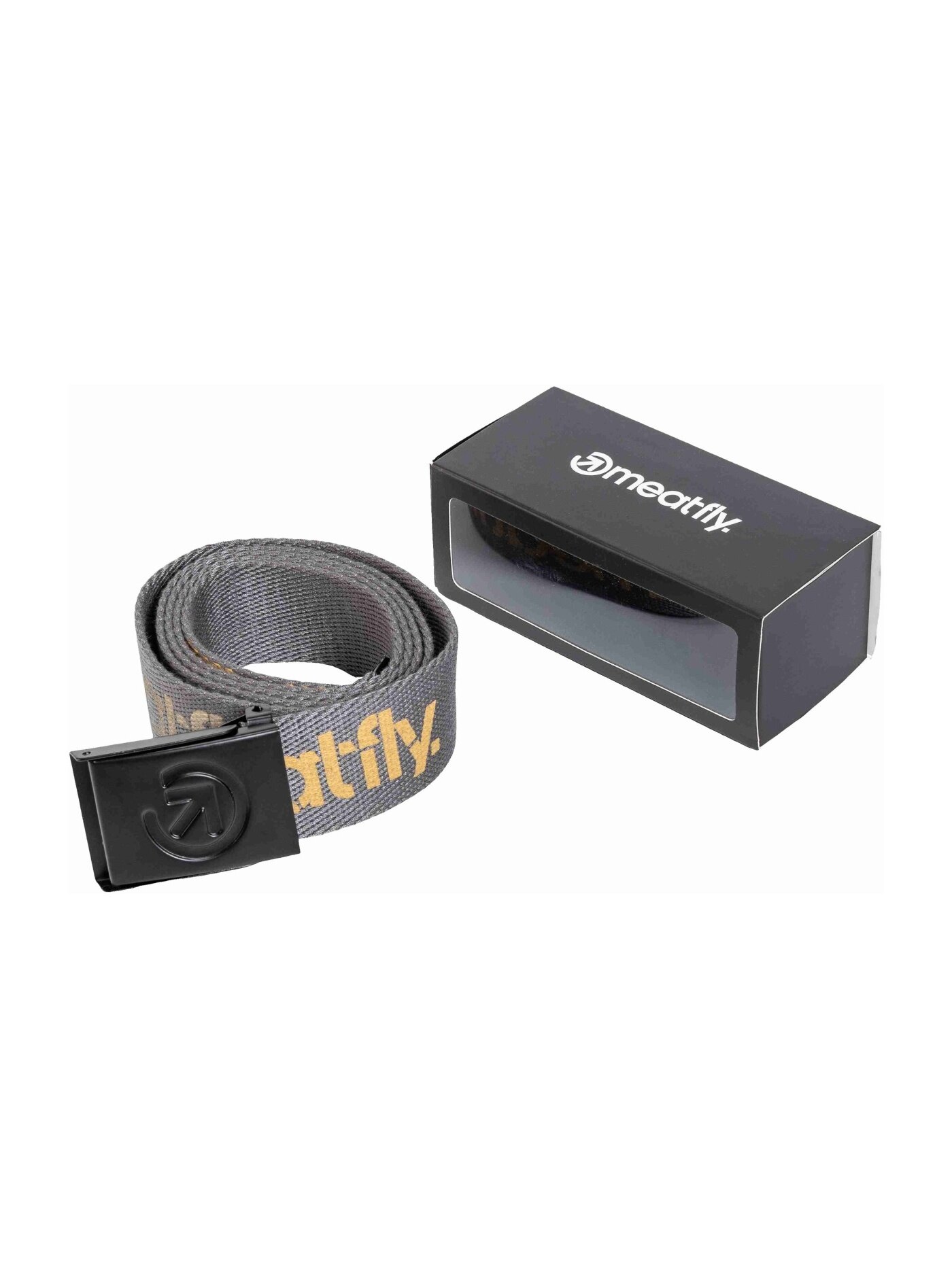 Meatfly pásek Corridor Dark Grey / Gold | Šedá | Velikost One Size