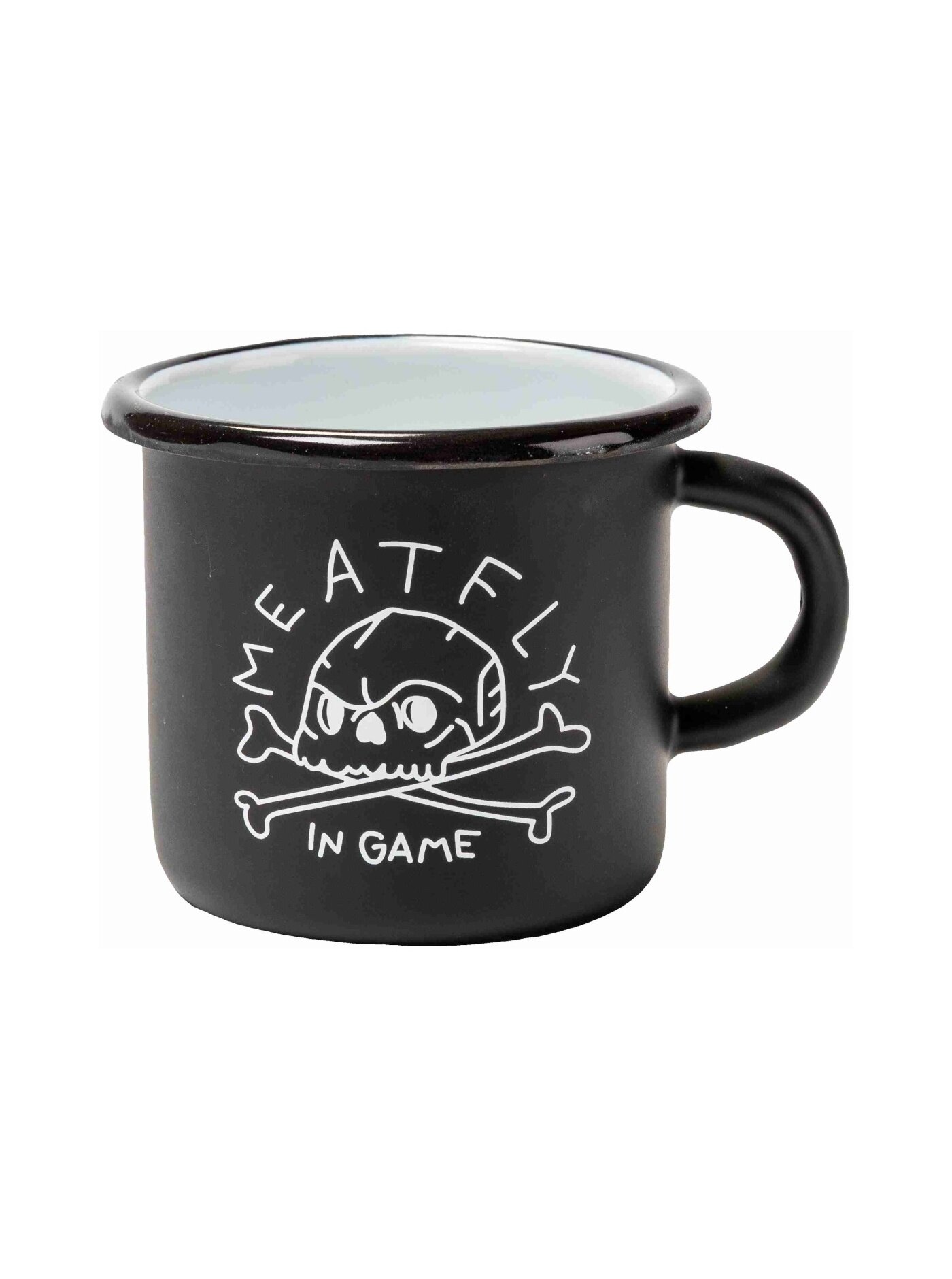 Meatfly plechový hrníček Enamel 0,4 L | Černá | Objem 0,4 L