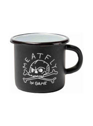 Meatfly plechový hrníček Enamel 0,4 L | Černá | Objem 0,4 L