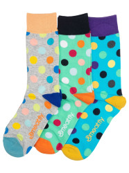 Meatfly ponožky Lexy Triple Pack Grey Dots | Mnohobarevná | Velikost S/M