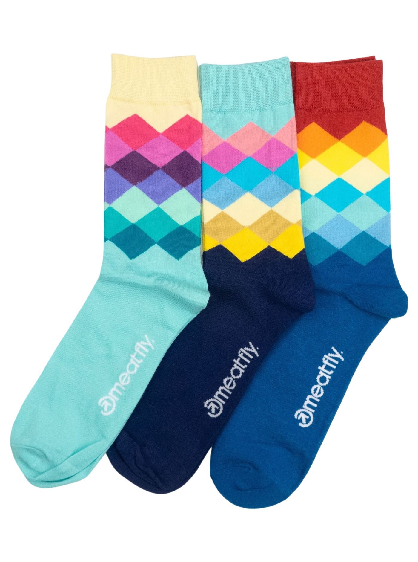 Meatfly ponožky Lexy Triple Pack Pixel | Mnohobarevná | Velikost L/XL