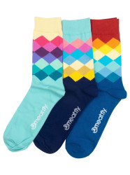Meatfly ponožky Lexy Triple Pack Pixel | Mnohobarevná | Velikost L/XL