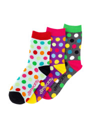 Meatfly ponožky Light Regular Dots socks Triple Pack | Mnohobarevná | Velikost XS/S