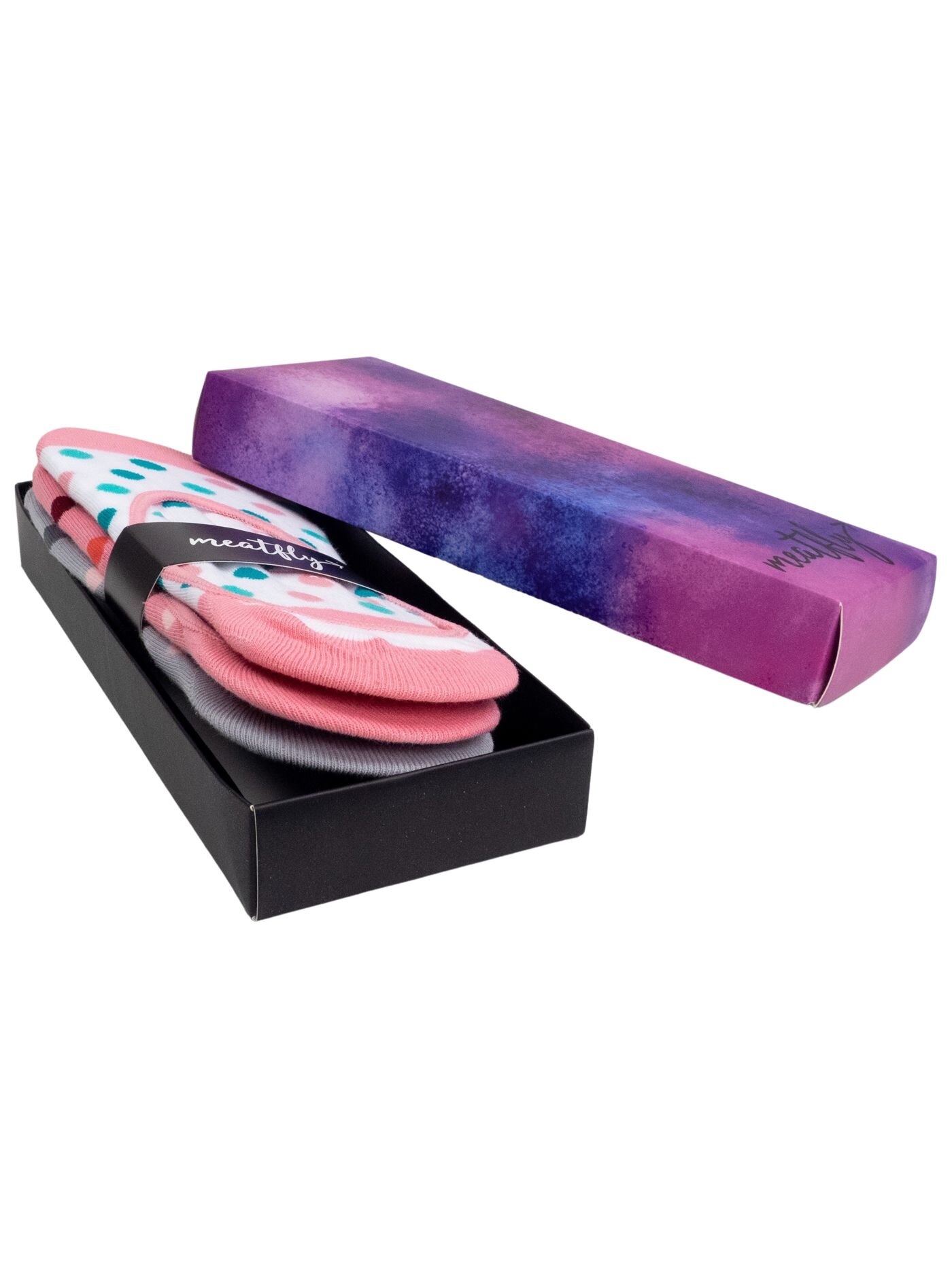 Meatfly ponožky Low Socks Gift Pack White / Pink | Růžová | Velikost One Size