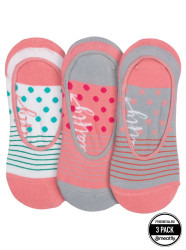 Meatfly ponožky Low Socks Triple Pack Grey Stripe | Šedá | Velikost One Size
