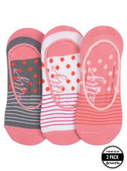 Meatfly ponožky Low Socks Triple Pack Pink Stripe | Růžová | Velikost One Size