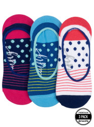 Meatfly ponožky Low Socks Triple Pack Red Stripe | Červená | Velikost One Size