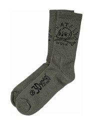 Meatfly ponožky Milliondollarskull Light Olive | Zelená | Velikost M