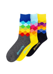 Meatfly ponožky Pixel socks - S19 Triple pack | Mnohobarevná | Velikost S/M