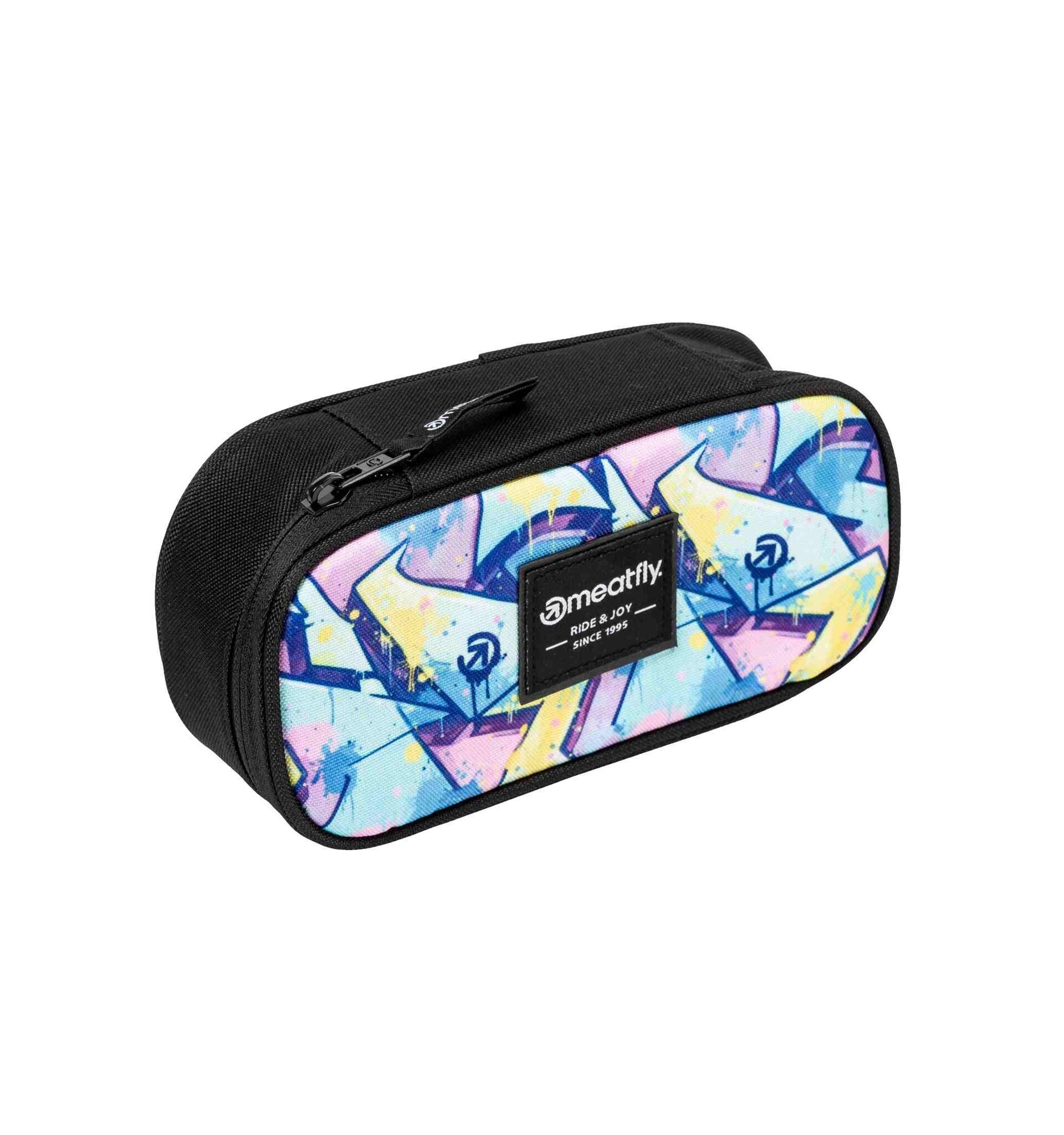 Meatfly pouzdro Pencil Case Graffity | Šedá | Velikost L