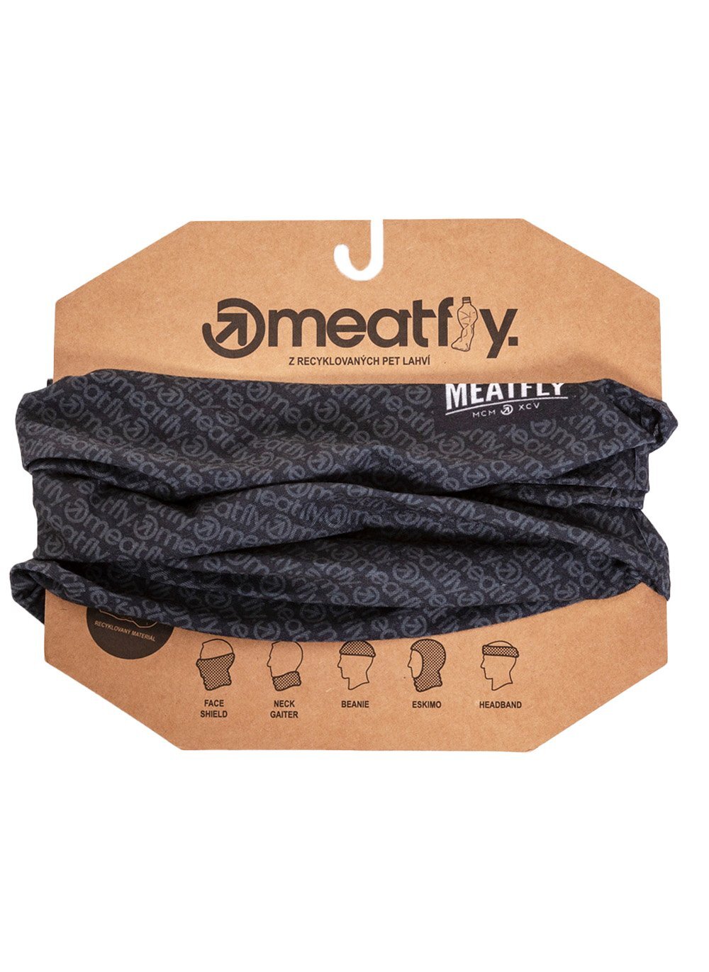 Meatfly šátek Eaves A - Logo | Černá | Velikost One Size