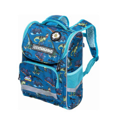 Meatfly školní aktovka Alex Dino Petrol | Modrá | Objem 20 L