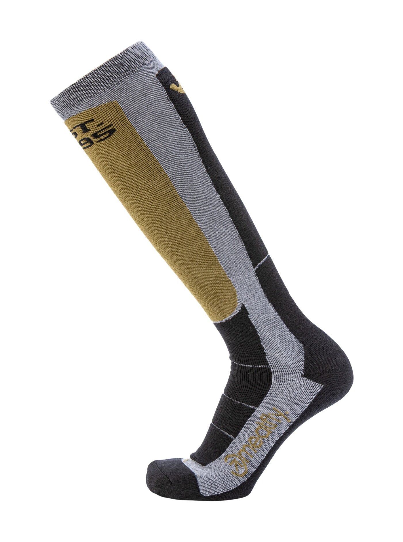 Meatfly sNB & SKI ponožky Leeway Dark Olive | Zelená | Velikost M