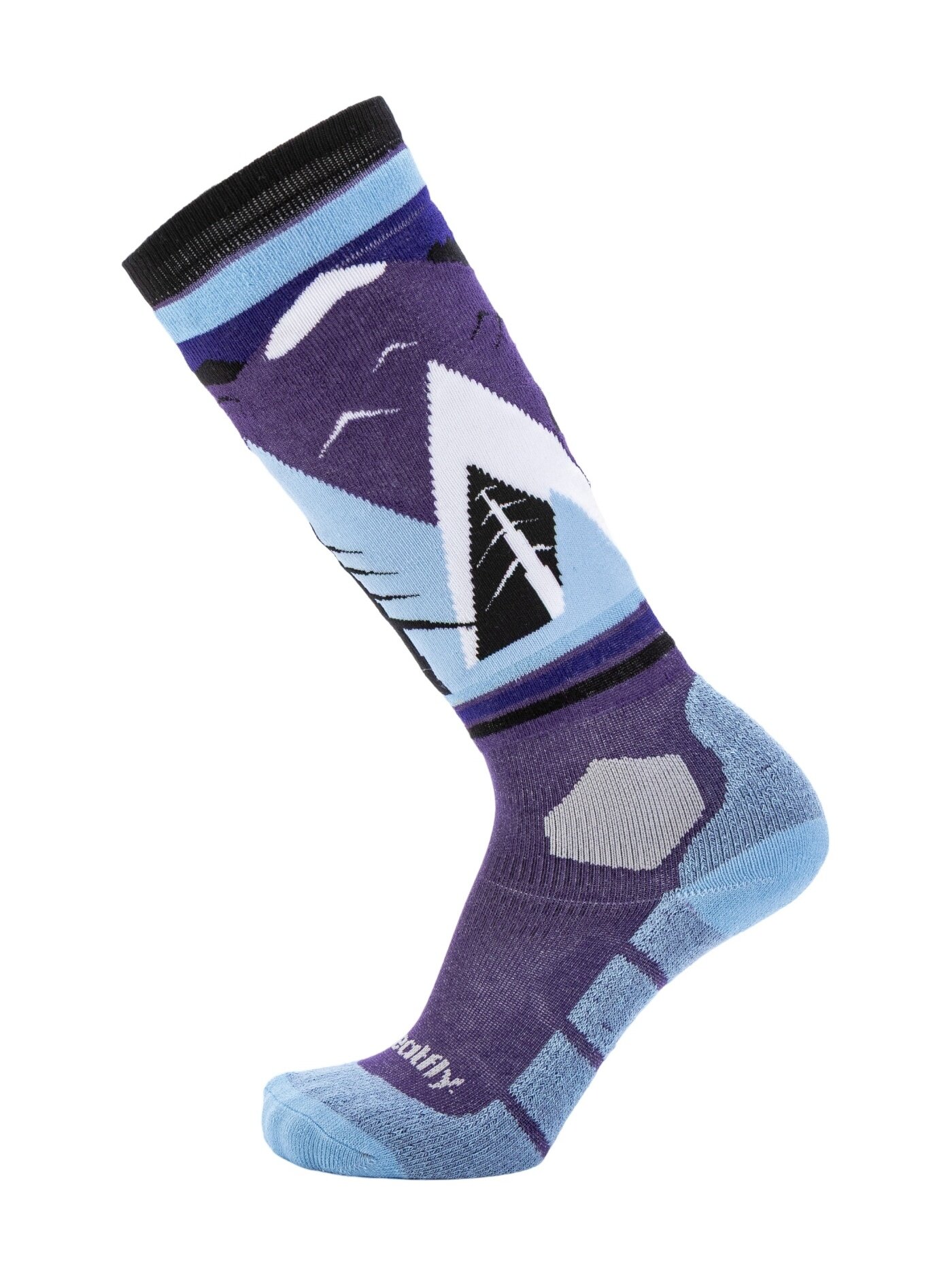 Meatfly sNB & SKI ponožky Leeway Purple Mountains | Fialová | Velikost S