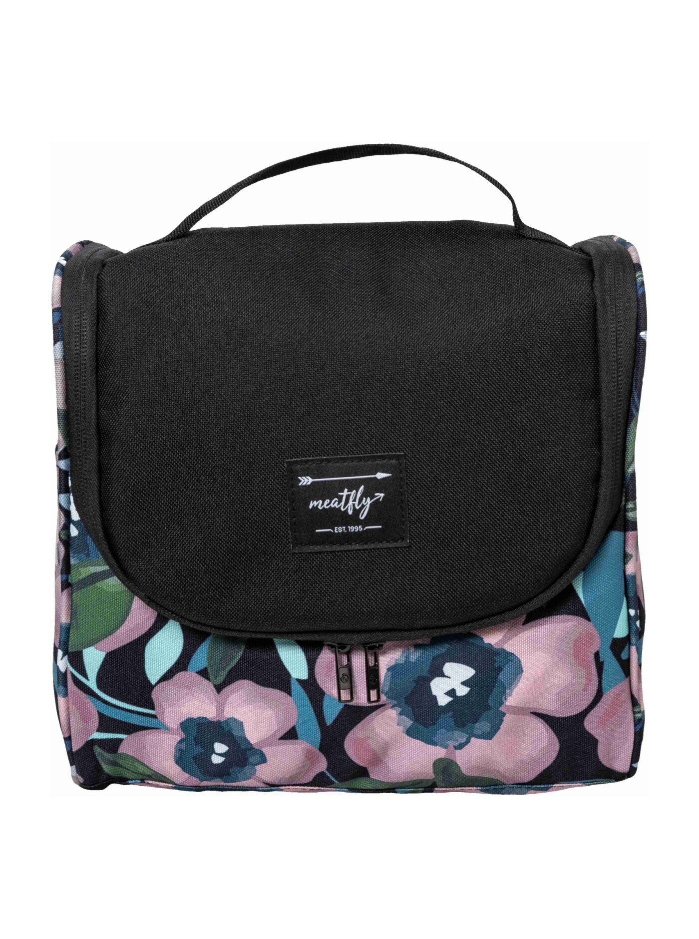 Meatfly toaletní taška Cara Pink Flowers | Růžová | Objem 6 L