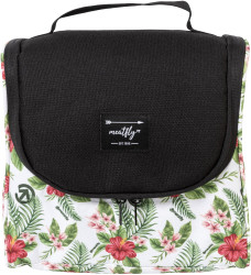 Meatfly toaletní taška Cara White Tropical | Černá | Objem 6 L