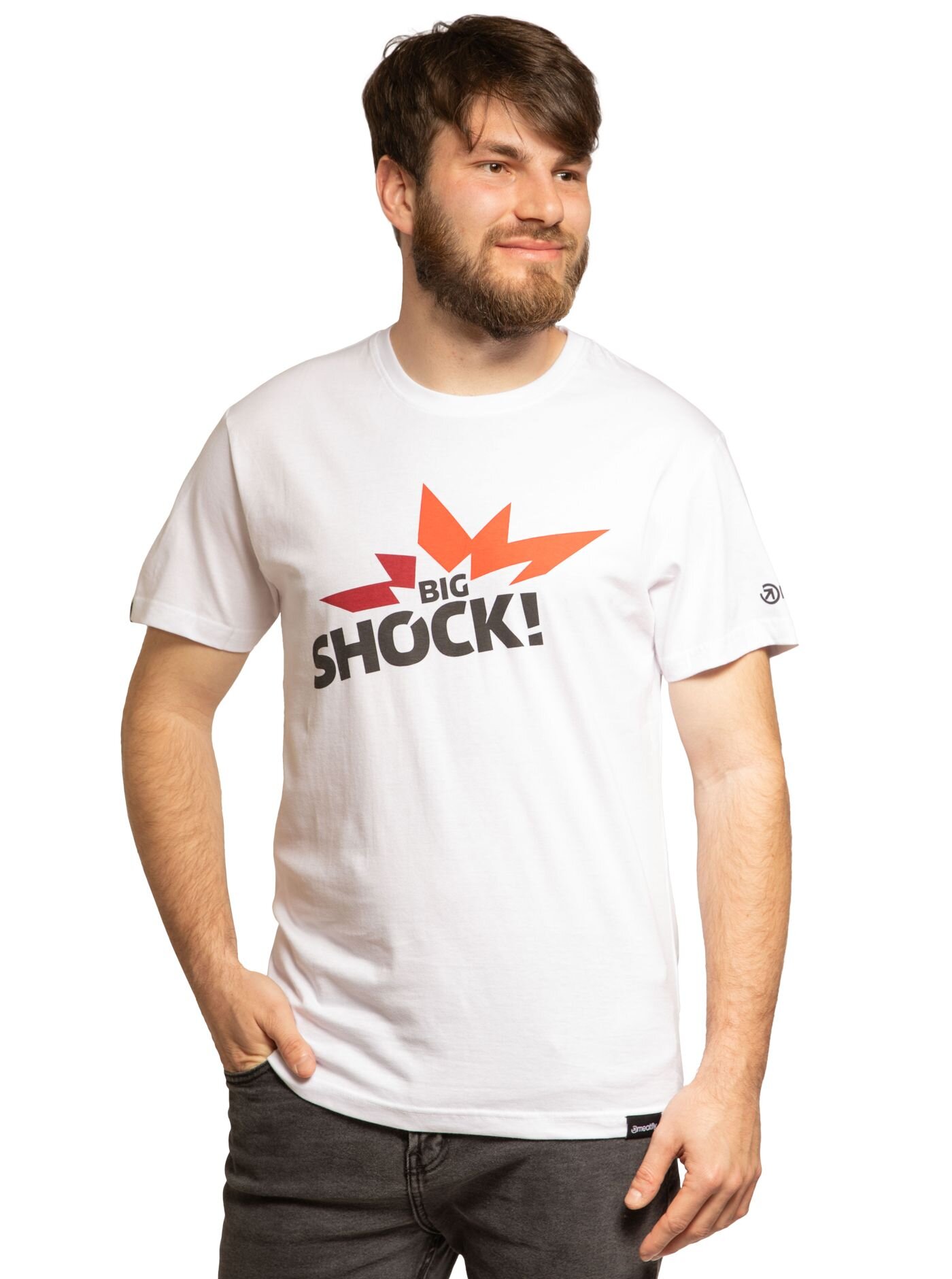 Meatfly tričko Big Shock White | Bílá | Velikost XS