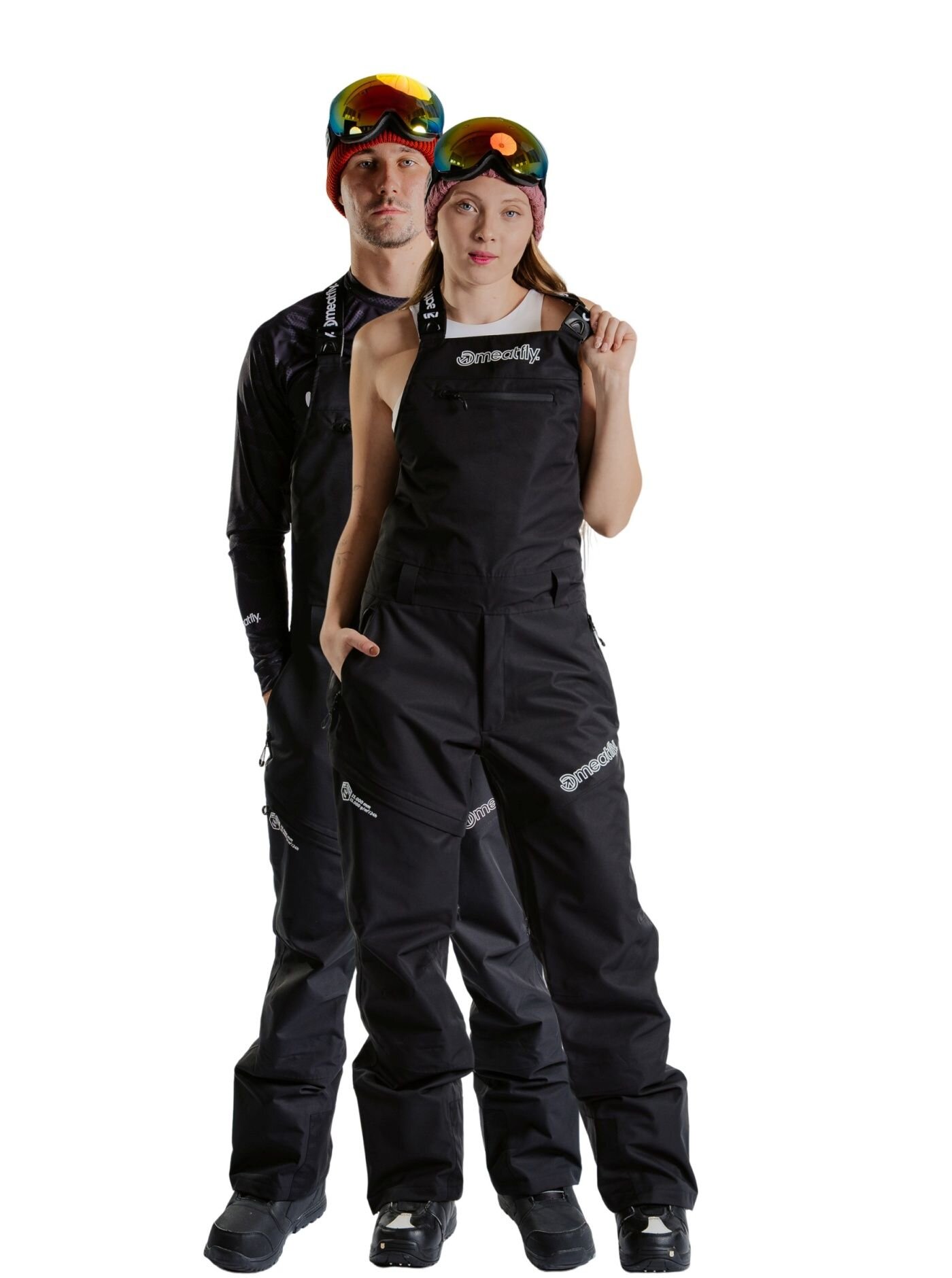 Meatfly unisex SNB & SKI laclové kalhoty Kenny Black | Černá | Velikost S