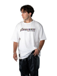 Meatfly unisex tričko Big Shock Krajdos White | Bílá | Velikost S/M | 100% bavlna