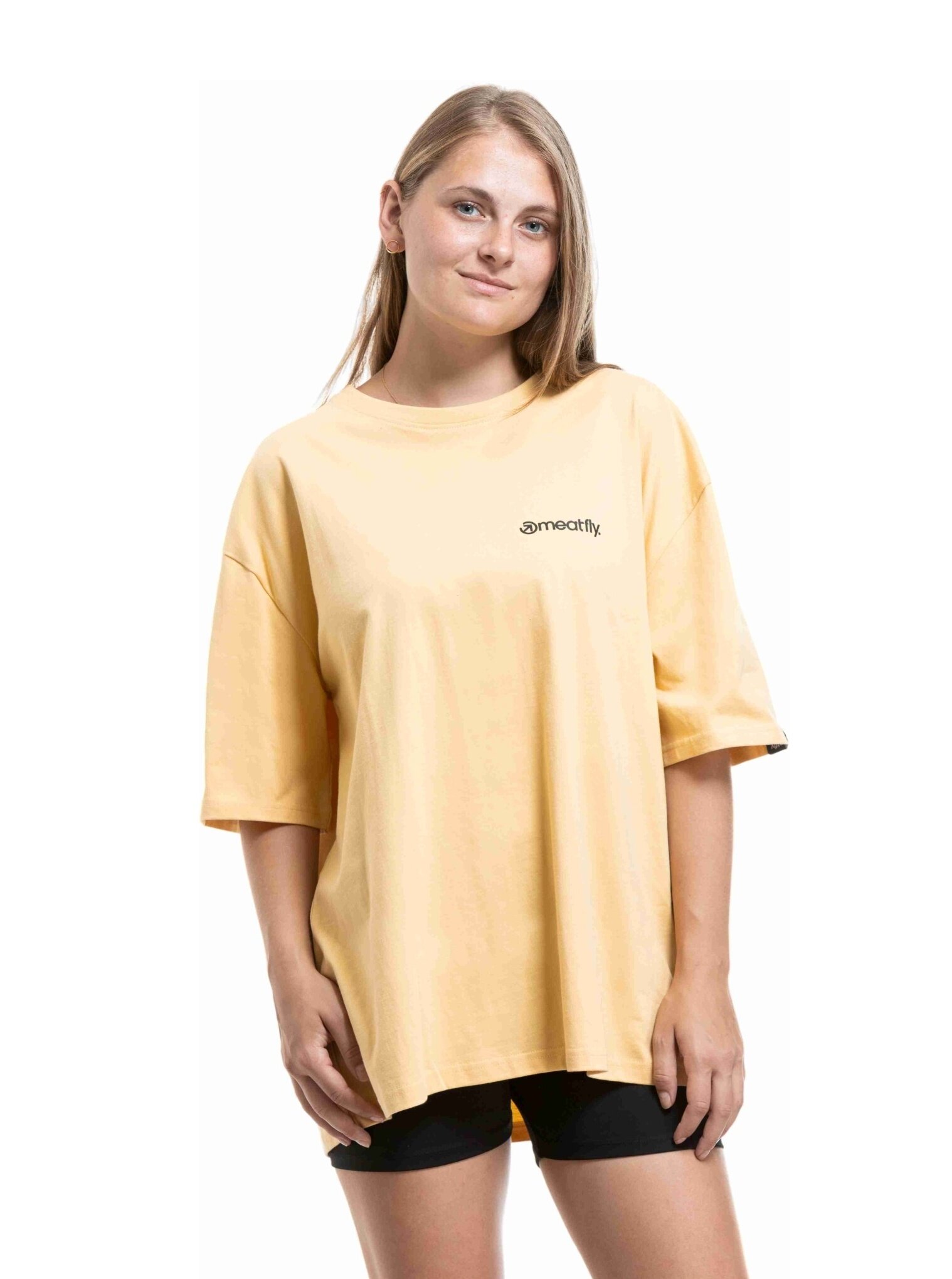Meatfly unisex tričko Mounti Cornsilk | Žlutá | Velikost S/M | 100% bavlna