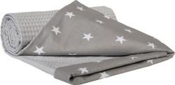 Medi Partners Blanket 75x100 cotton + cotton Wafel – Stars + gray Wafel