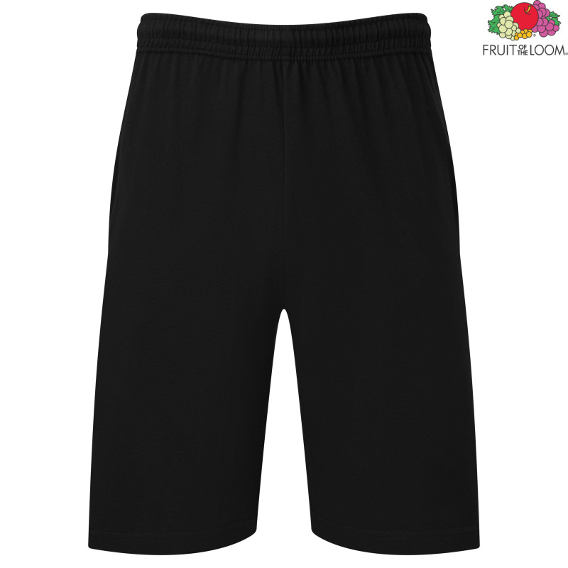 Men's Black Shorts Iconic 195 Jersey Fruit of the Loom