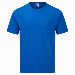 Men's Blue T-Shirt Iconic Classic Fruit Of The Loom