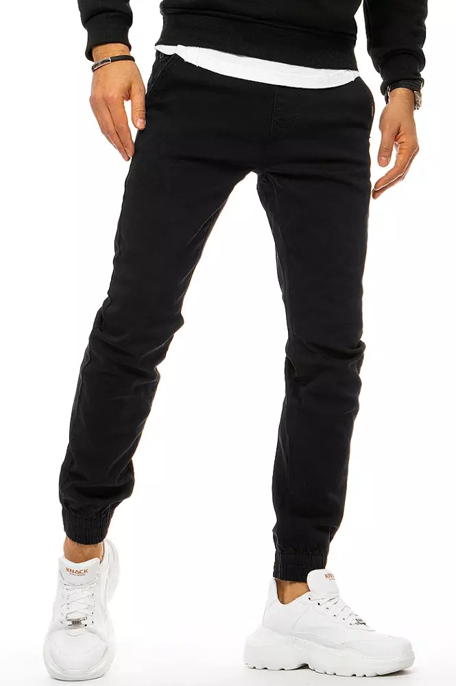 Men's denim joggers black Dstreet